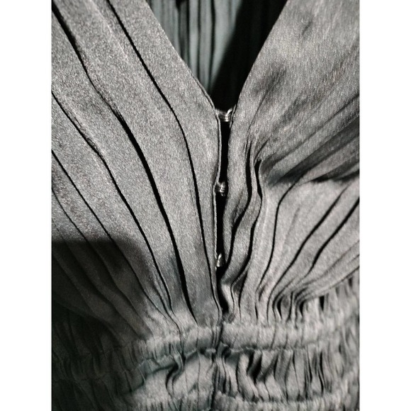 Express NWT black sleeveless maxi dress low cleavage raw hem size Medium - Picture 7 of 10